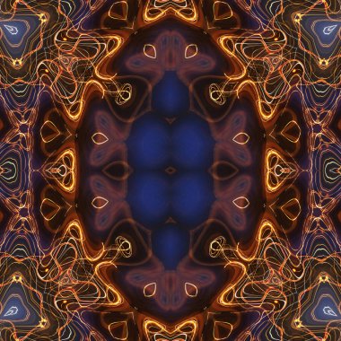 Soyut renkli yaratıcı dijital mandala arkaplanı