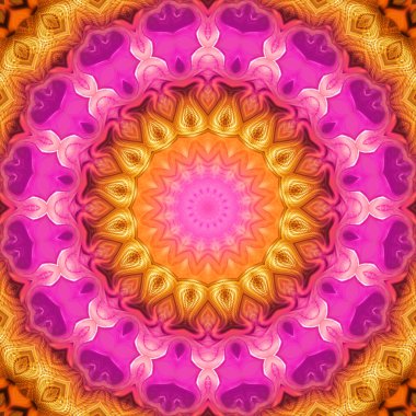Soyut renkli yaratıcı dijital mandala arkaplan görüntüsü