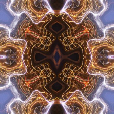 Soyut renkli yaratıcı dijital mandala arkaplanı