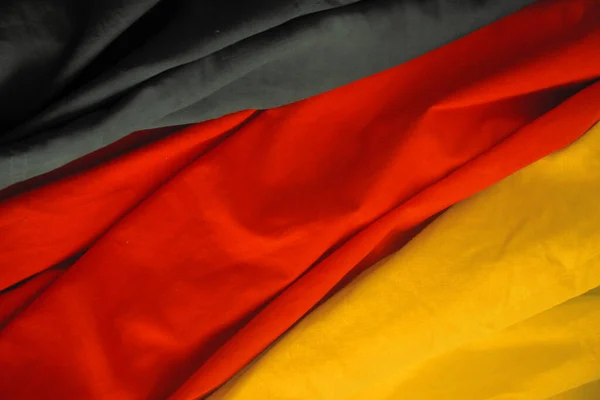 Duitsland Vlag Van Zijde Textuur — Stockfoto