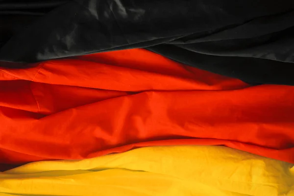 Duitsland Vlag Van Zijde Textuur — Stockfoto