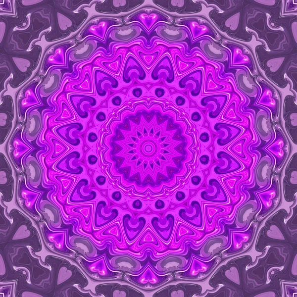 Abstract Kleurrijke Creatieve Digitale Mandala Achtergrond Uitzicht — Stockfoto