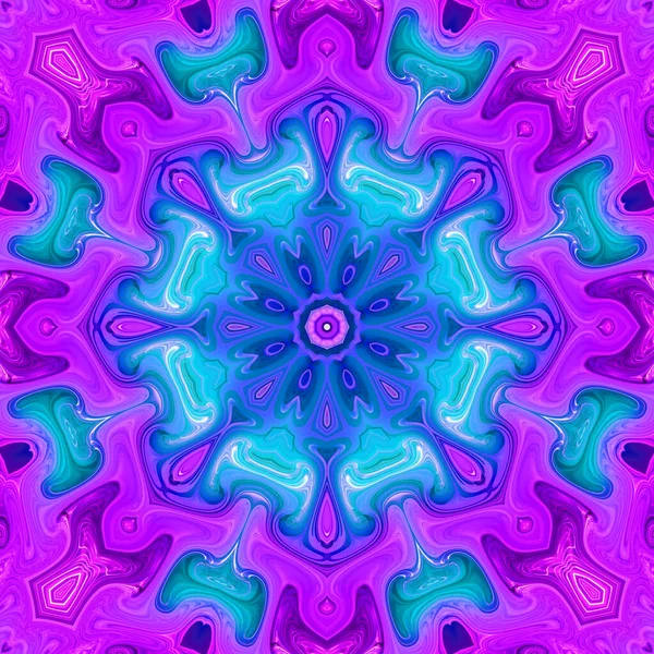 Abstracto Colorido Creativo Mandala Digital Vista Fondo —  Fotos de Stock