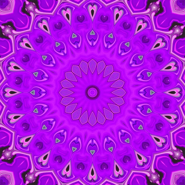 Abstract Kleurrijke Creatieve Digitale Mandala Achtergrond Uitzicht — Stockfoto