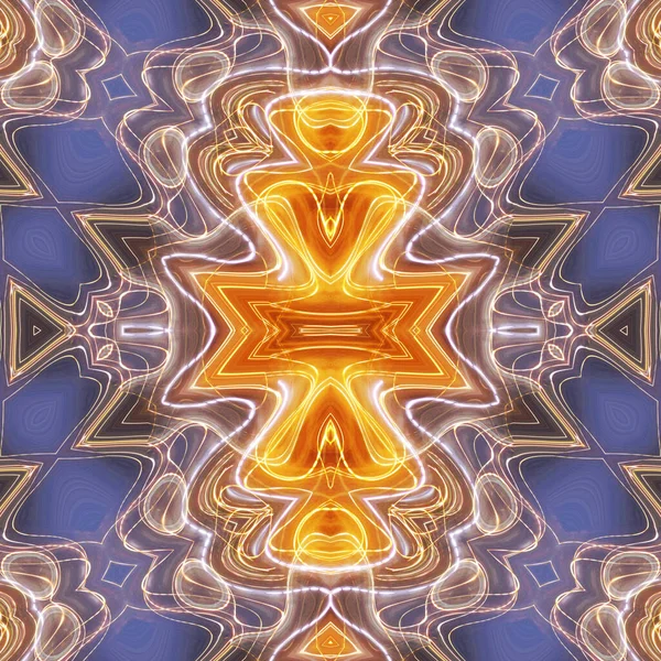 Abstrakt Farverig Kreativ Digital Mandala Baggrund - Stock-foto