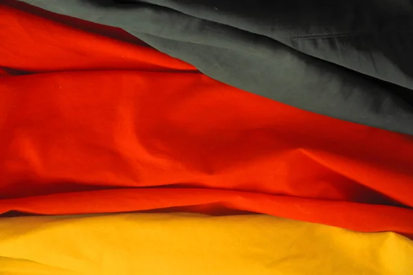 Németország Zászló Selyem Textúra — Stock Fotó