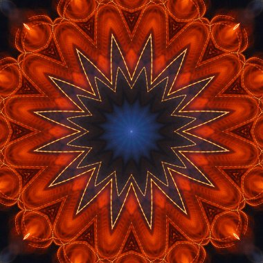 Soyut renkli yaratıcı dijital mandala arkaplan görüntüsü