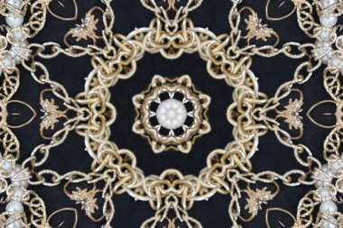 Soyut renkli yaratıcı dijital mandala arkaplan görüntüsü