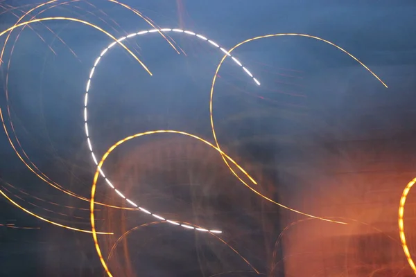 Abstrato Borrado Luzes Cidade Vista Fundo — Fotografia de Stock