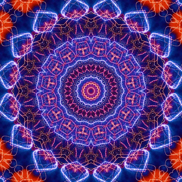 Abstract Kleurrijke Creatieve Digitale Mandala Achtergrond Uitzicht — Stockfoto