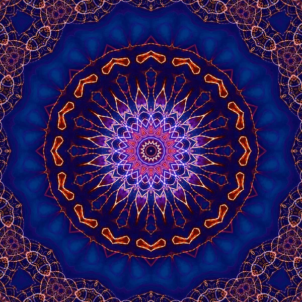 Soyut Renkli Yaratıcı Dijital Mandala Arkaplan Görüntüsü — Stok fotoğraf