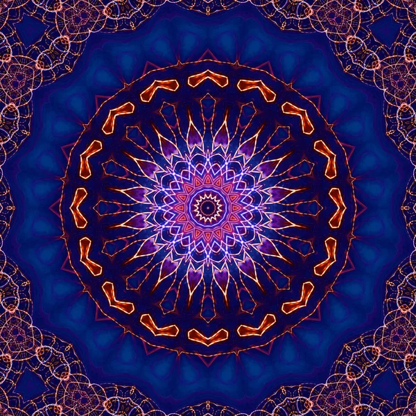 Abstract Kleurrijke Creatieve Digitale Mandala Achtergrond Uitzicht — Stockfoto