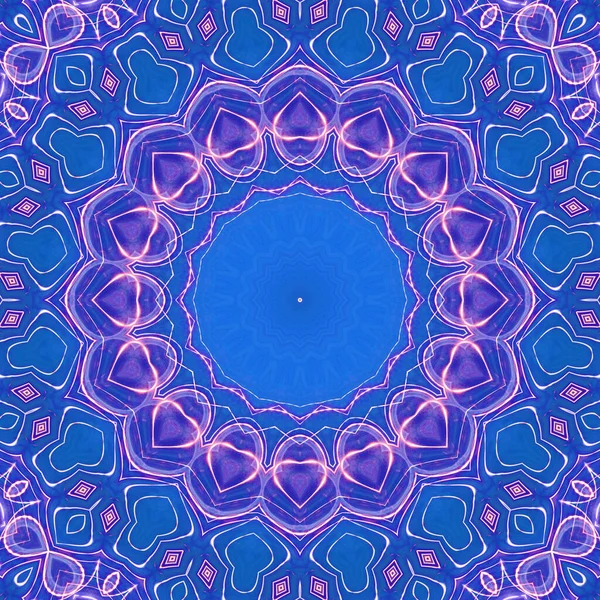 Abstrato Colorido Criativo Digital Mandala Fundo Vista — Fotografia de Stock