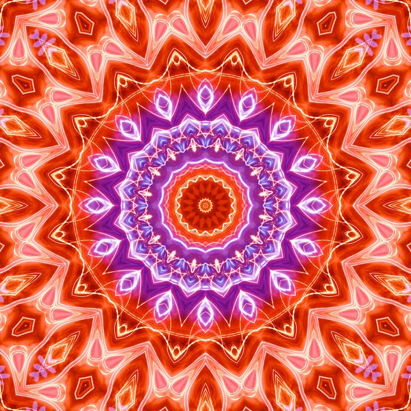 Abstracto Colorido Creativo Mandala Digital Vista Fondo — Foto de Stock