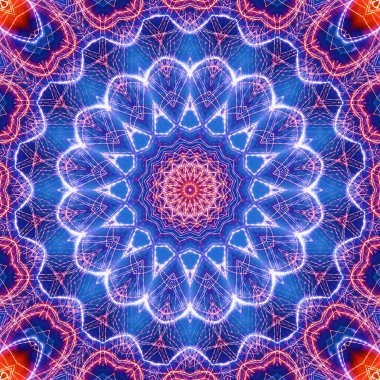 Soyut renkli yaratıcı dijital mandala arkaplan görüntüsü