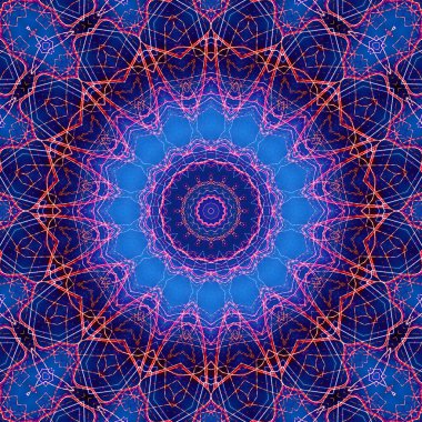 Soyut renkli yaratıcı dijital mandala arkaplan görüntüsü