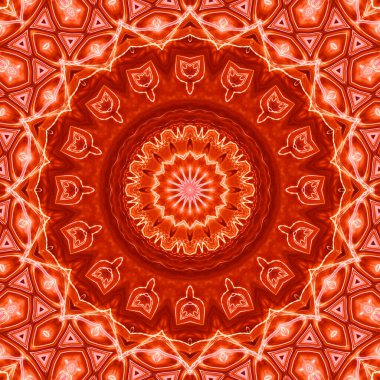 Soyut renkli yaratıcı dijital mandala arkaplan görüntüsü