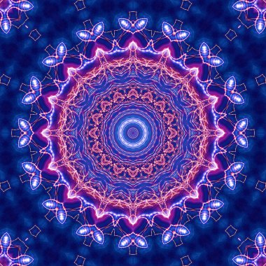 Soyut renkli yaratıcı dijital mandala arkaplan görüntüsü