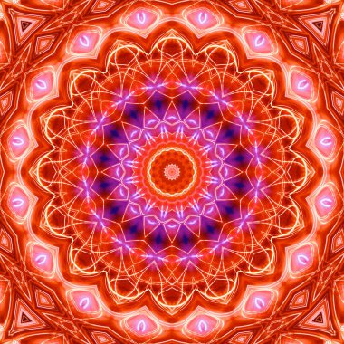 Soyut renkli yaratıcı dijital mandala arkaplan görüntüsü