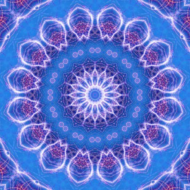 Soyut renkli yaratıcı dijital mandala arkaplan görüntüsü