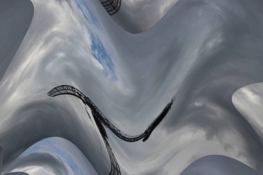 Dijital çok renkli soyut arkaplan, dalga konsepti