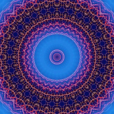 Soyut renkli yaratıcı dijital mandala arkaplan görüntüsü