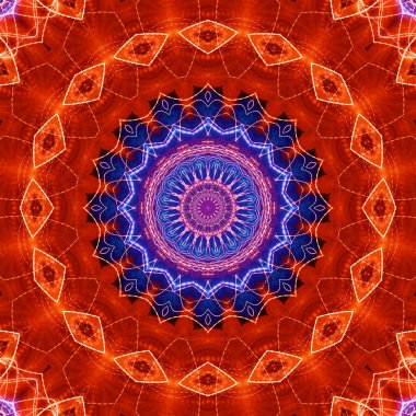Soyut renkli yaratıcı dijital mandala arkaplan görüntüsü