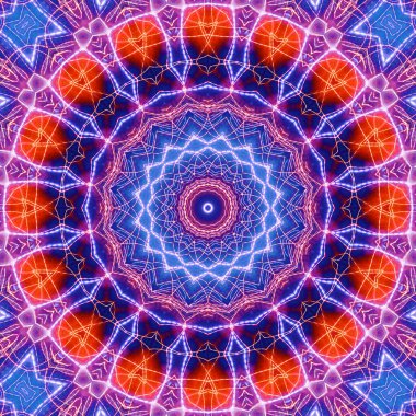 Soyut renkli yaratıcı dijital mandala arkaplan görüntüsü