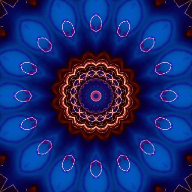 Soyut renkli yaratıcı dijital mandala arkaplan görüntüsü