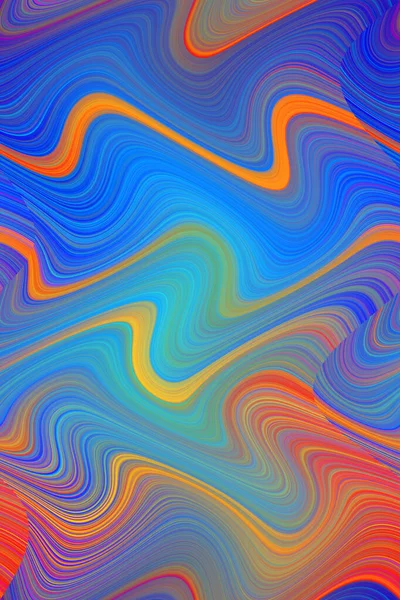 Digital Multicolor Abstract Background Waves Concept — Stock Photo, Image