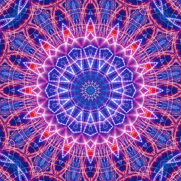 Abstract Kleurrijke Creatieve Digitale Mandala Achtergrond Uitzicht — Stockfoto