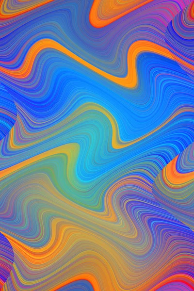 Digitale Multicolor Abstracte Achtergrond Golven Concept — Stockfoto