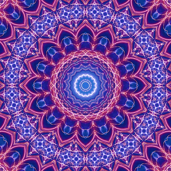 Abstract Kleurrijke Creatieve Digitale Mandala Achtergrond Uitzicht — Stockfoto