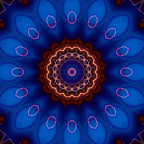 Abstracto Colorido Creativo Mandala Digital Vista Fondo —  Fotos de Stock