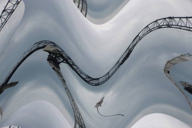 Dijital çok renkli soyut arkaplan, dalga konsepti