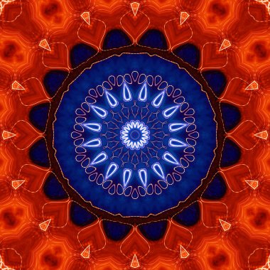 Soyut renkli yaratıcı dijital mandala arkaplan görüntüsü