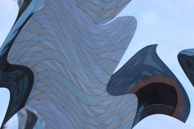 Dijital çok renkli soyut arkaplan, dalga konsepti