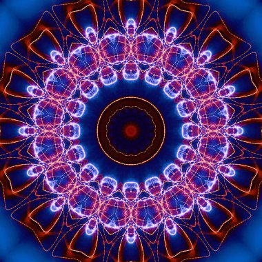 Soyut renkli yaratıcı dijital mandala arkaplan görüntüsü