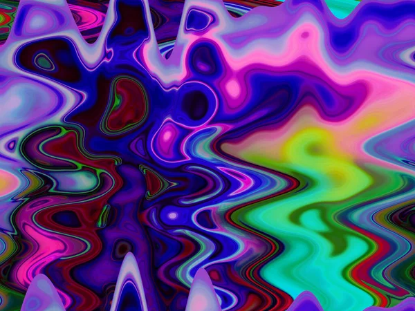 Fondo Abstracto Multicolor Digital Concepto Ondas —  Fotos de Stock