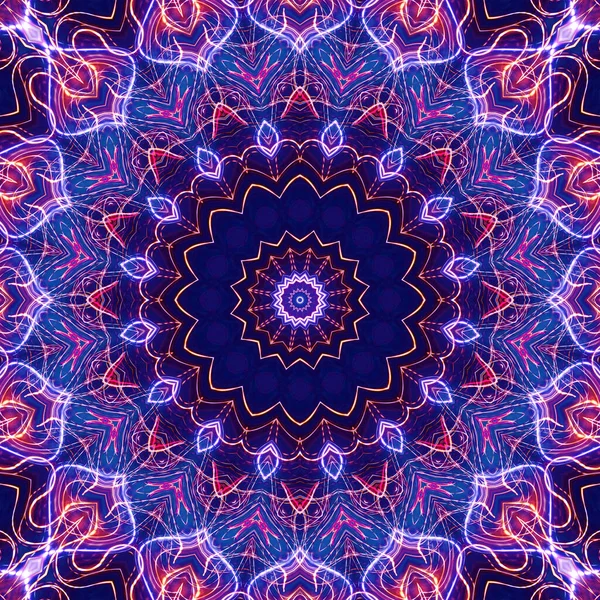 Abstracto Colorido Creativo Mandala Digital Vista Fondo — Foto de Stock