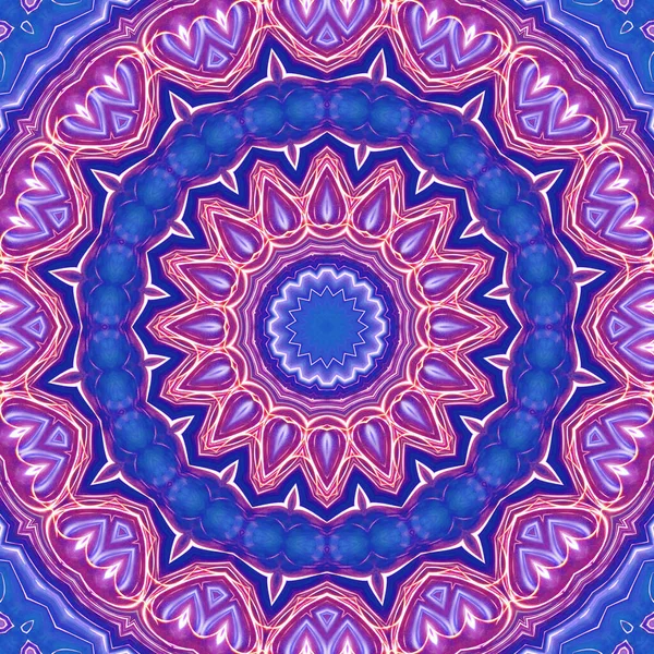 Abstract Kleurrijke Creatieve Digitale Mandala Achtergrond Uitzicht — Stockfoto