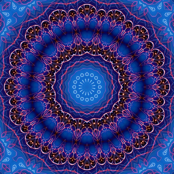 Abstract Kleurrijke Creatieve Digitale Mandala Achtergrond Uitzicht — Stockfoto