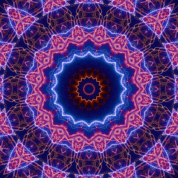 Abstracto Colorido Creativo Mandala Digital Vista Fondo —  Fotos de Stock