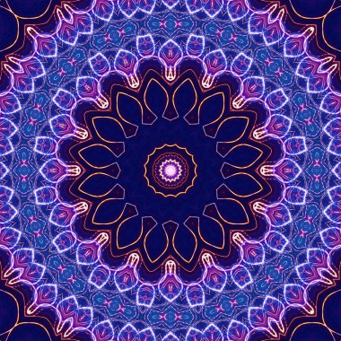 Soyut renkli yaratıcı dijital mandala arkaplan görüntüsü