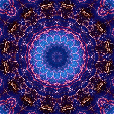 Soyut renkli yaratıcı dijital mandala arkaplan görüntüsü