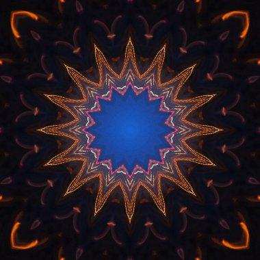 Soyut renkli yaratıcı dijital mandala arkaplan görüntüsü