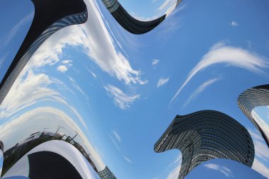 Dijital çok renkli soyut arkaplan, dalga konsepti