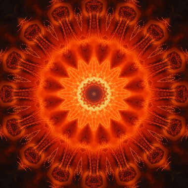 Soyut renkli yaratıcı dijital mandala arkaplan görüntüsü