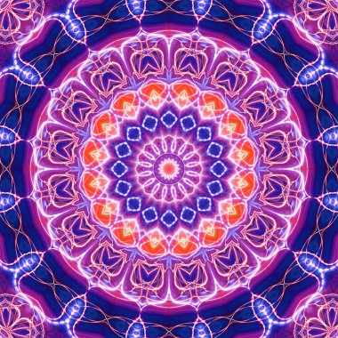 Soyut renkli yaratıcı dijital mandala arkaplan görüntüsü