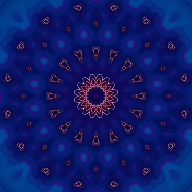 Soyut renkli yaratıcı dijital mandala arkaplan görüntüsü